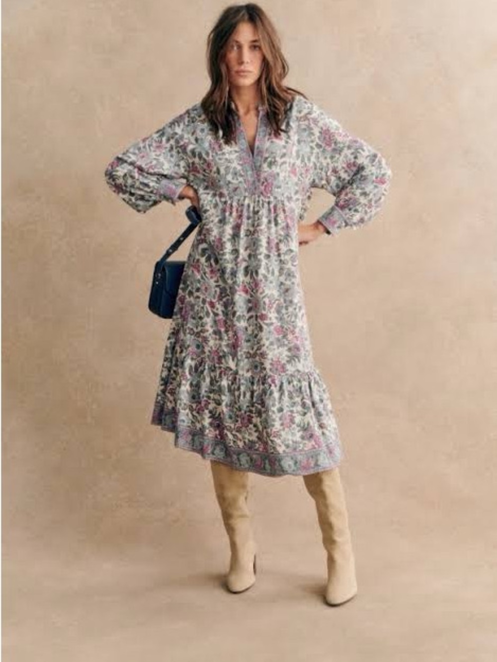 Sezane Boheme Dress Maja print size 42